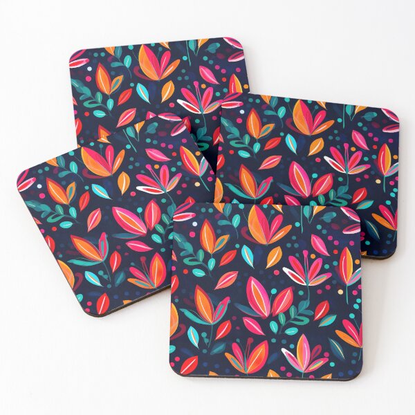 Item preview, Modern floral design inspired by pop art and rococo motifs designed and sold by Pflugart.
