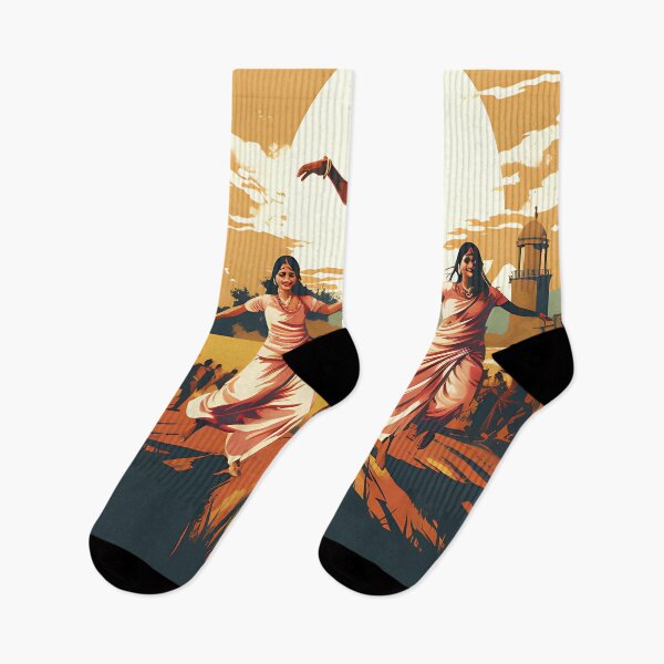 Item preview, Bhangra Dancers In Village Colourful Sunset designed and sold by PioneerX1.