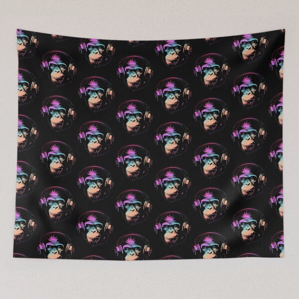 Item preview, Multicolored Holographic Gradient Pastel Chimp designed and sold by Paula Helit.