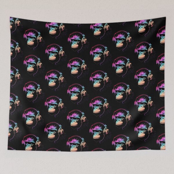 Item preview, Multicolored Holographic Gradient Pastel Chimp designed and sold by Paula Helit.
