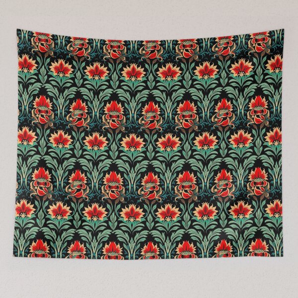 Item preview, Modern floral design inspired by pop art and rococo motifs designed and sold by Pflugart.