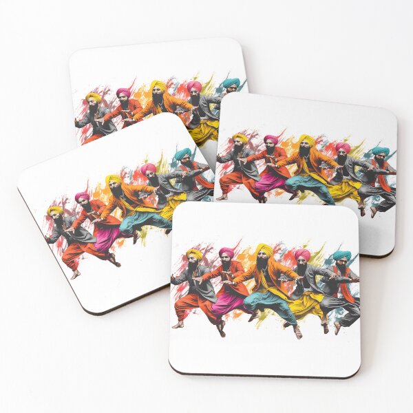 Item preview, Colourful Bhangra Dancers Art designed and sold by PioneerX1.