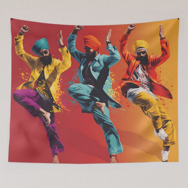 Artikelvorschau, Colourful Bhangra Dancers Art entworfen und verkauft von PioneerX1.