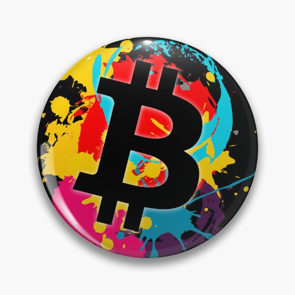 Item preview, Bitcoin BTC Crypto Art - Color Splash designed and sold by CryptoMoods.
