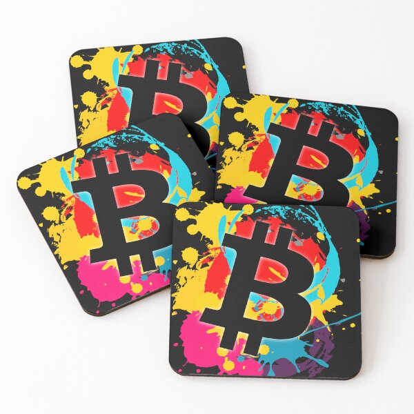 Item preview, Bitcoin BTC Crypto Art - Color Splash designed and sold by CryptoMoods.