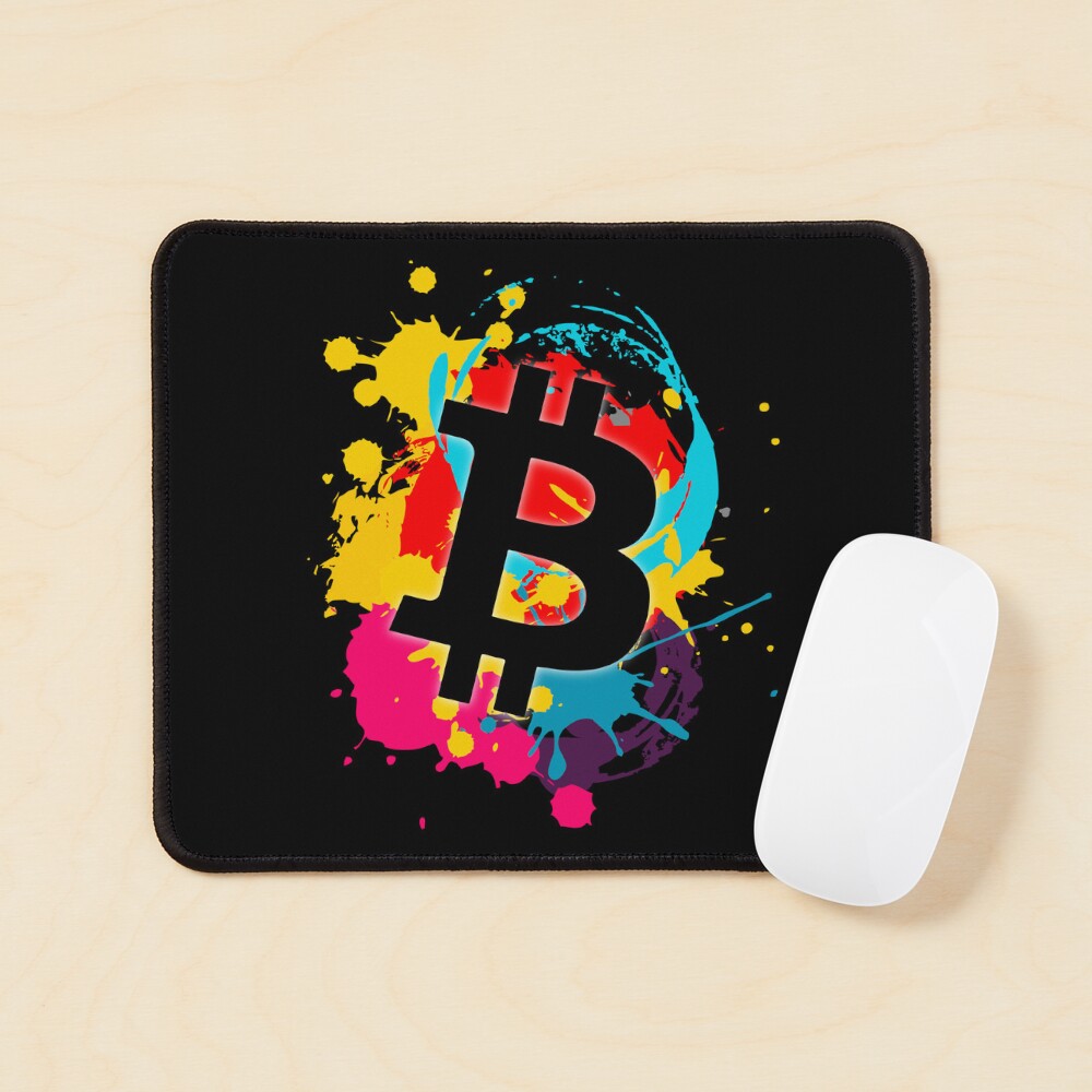 Bitcoin BTC Crypto Art - Color Splash