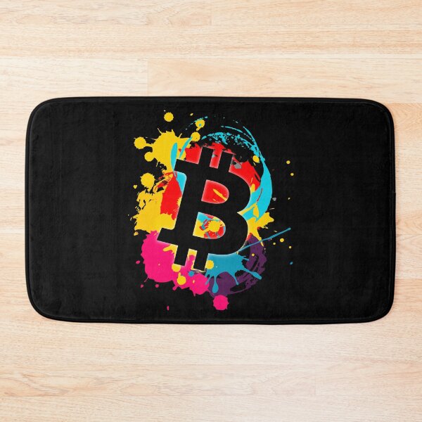 Item preview, Bitcoin BTC Crypto Art - Color Splash designed and sold by CryptoMoods.