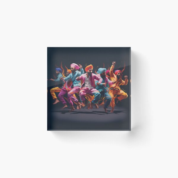 Item preview, Colourful Bhangra Dancers Art designed and sold by PioneerX1.