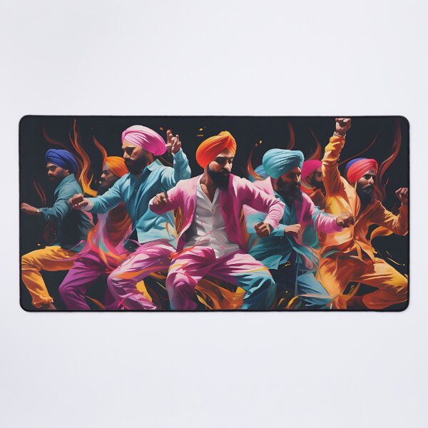 Item preview, Colourful Bhangra Dancers Art designed and sold by PioneerX1.