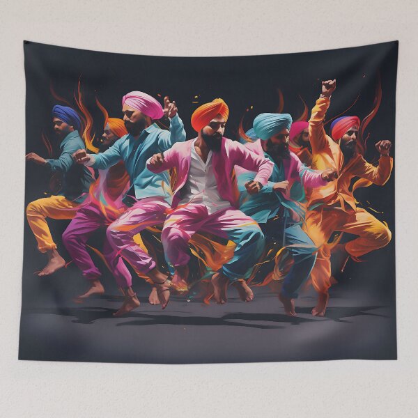 Artikelvorschau, Colourful Bhangra Dancers Art entworfen und verkauft von PioneerX1.