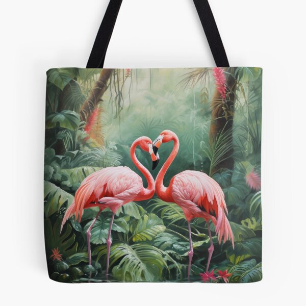 Item preview, Rainforest Flamingos in Love designed and sold by VisionDuke.