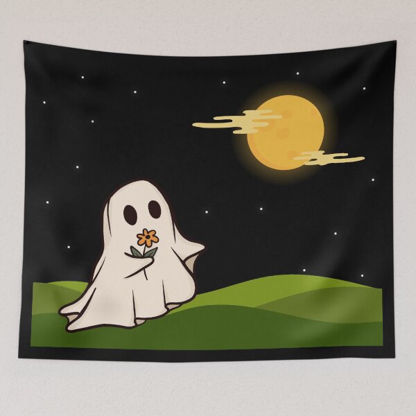 Item preview, Forbidden Love Ghost and Moon Starry Halloween Design designed and sold by doria-photos.