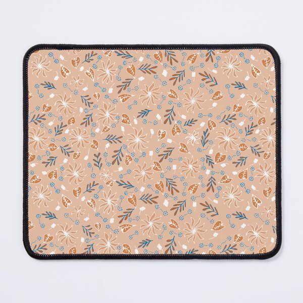 Item preview, Pretty burnt orange blue peach flowers designed and sold by SerahO.
