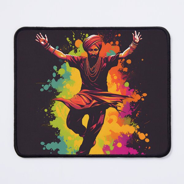 Item preview, Colourful Bhangra Dancer Art designed and sold by PioneerX1.