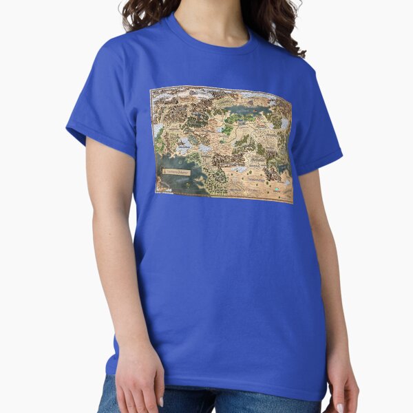 Mapa de las tierras Zekáinar Camiseta clásica