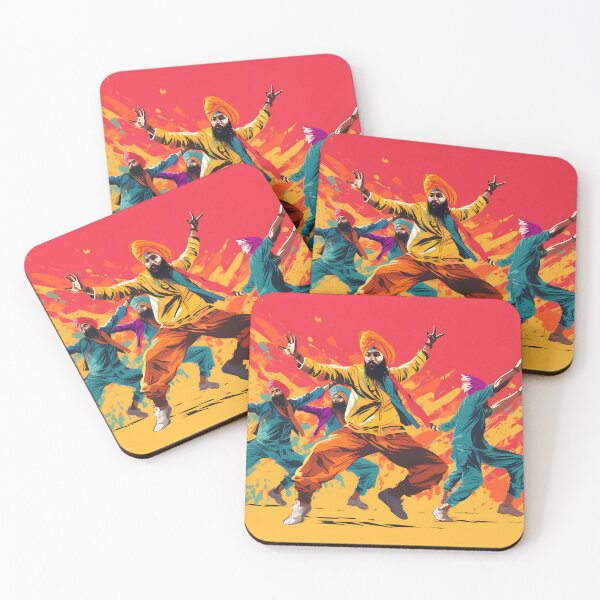 Item preview, Colourful Bhangra Dancers Art designed and sold by PioneerX1.
