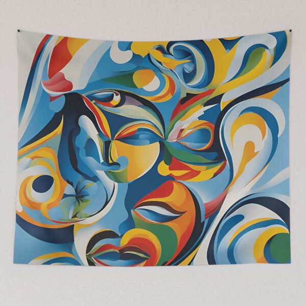 Item preview, Abstract Mistery Faces Unleashed Art t shirt designed and sold by artmanikin.