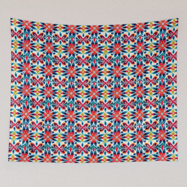 Item preview, Modern floral design inspired by pop art and rococo motifs designed and sold by Pflugart.