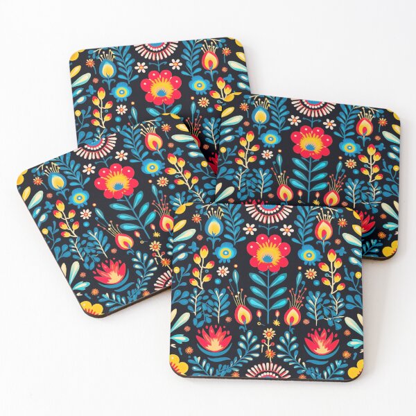 Item preview, Modern floral design inspired by pop art and rococo motifs designed and sold by Pflugart.