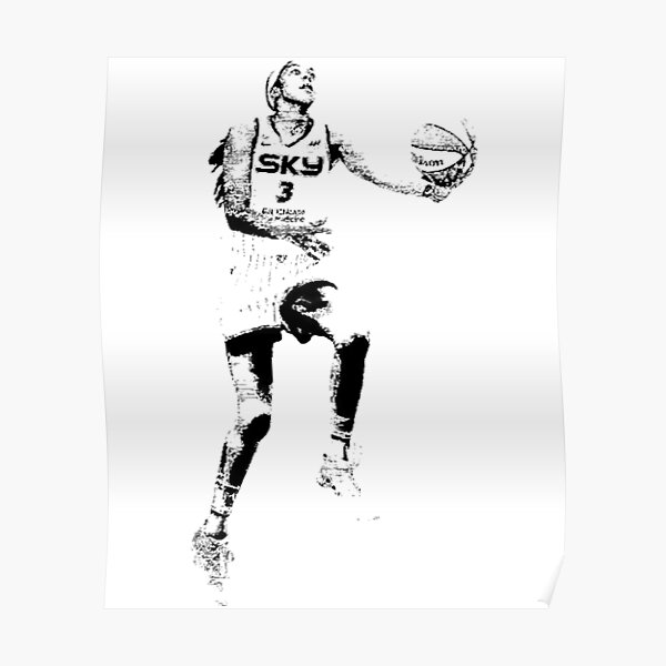 Candace Parker Los Angeles Sparks Basketball Art Drawing Print 