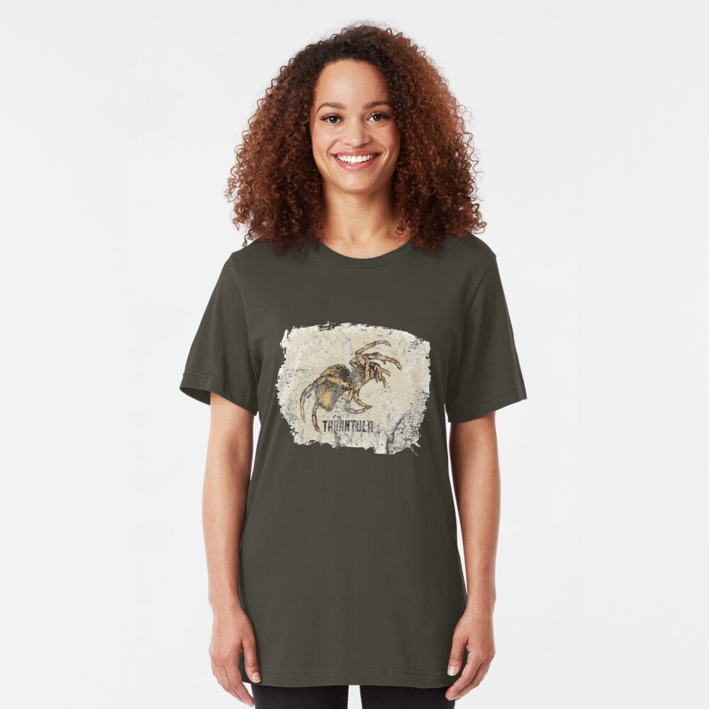 Tarantula Spider Lover Tarantula Pet Owner Vintage Arachnid Graphic Print Slim Fit T-Shirt