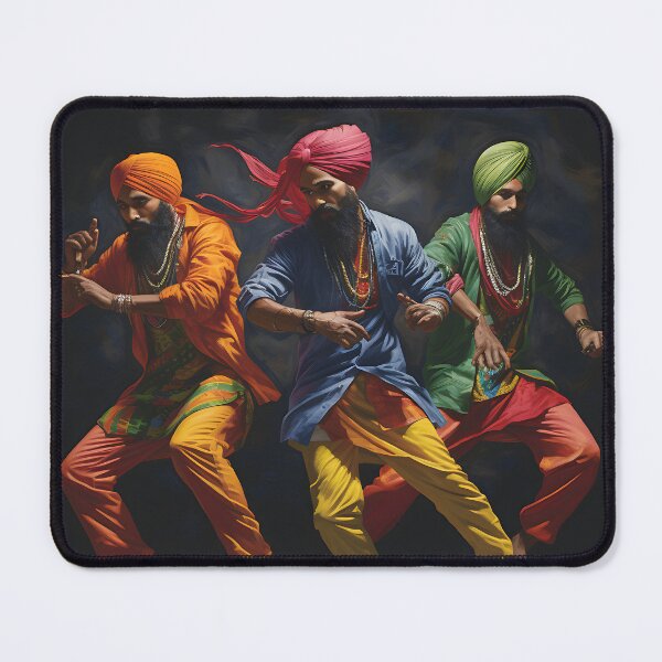 Item preview, Colourful Bhangra Dancers Art designed and sold by PioneerX1.