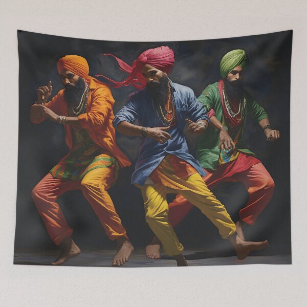 Artikelvorschau, Colourful Bhangra Dancers Art entworfen und verkauft von PioneerX1.