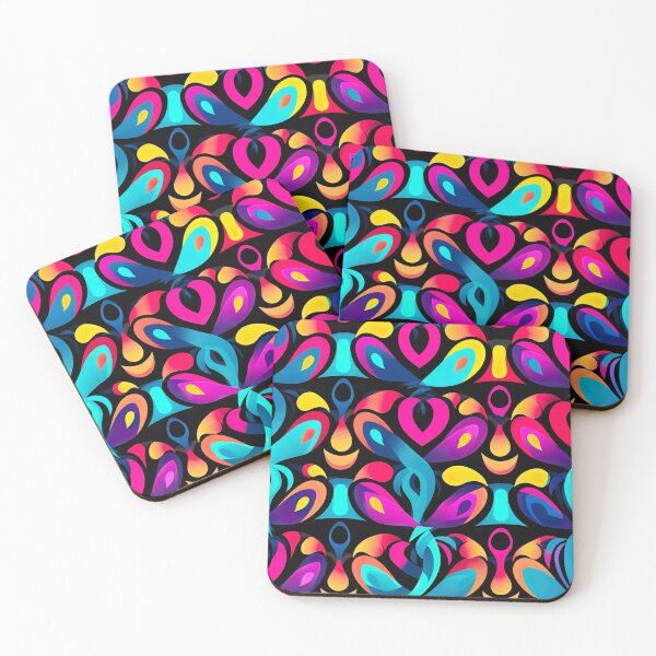 Item preview, Modern floral design inspired by pop art and rococo motifs designed and sold by Pflugart.