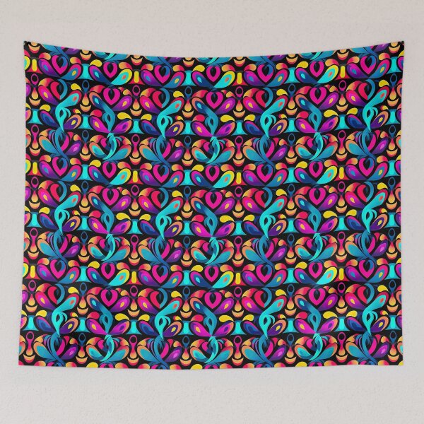 Item preview, Modern floral design inspired by pop art and rococo motifs designed and sold by Pflugart.