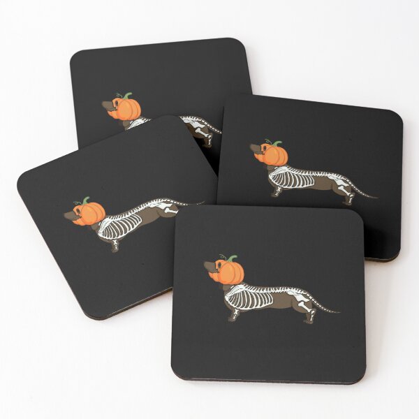 Item preview, Halloween Jack dachshund brown dot pumpkin black designed and sold by Itsdomd.
