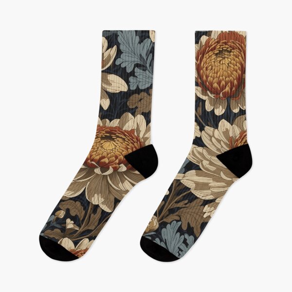 Item preview, Majestic Blossoming chrysanthemum, William Morris Style designed and sold by NouveauEra.