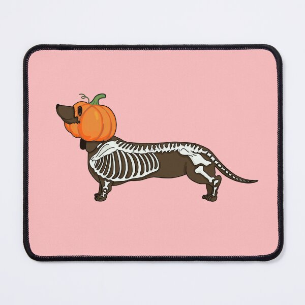 Item preview, Jack Halloween Jack dachshund brown dot pumpkin on pink designed and sold by Itsdomd.