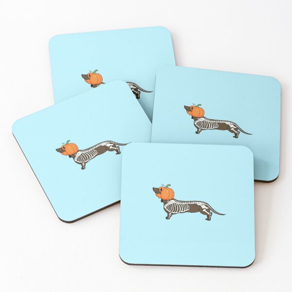 Item preview, Jack Halloween dachshund on tiffanyblue brown designed and sold by Itsdomd.