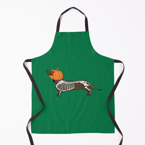 Item preview, Jack Halloween dachshund brown dot ghost on green designed and sold by Itsdomd.