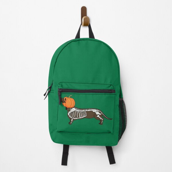 Item preview, Jack Halloween dachshund brown dot ghost on green designed and sold by Itsdomd.