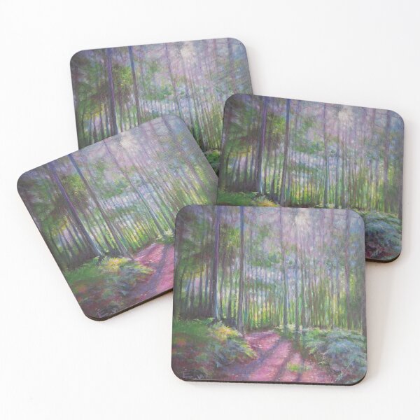 Item preview, Tall and Slender - serene sunlit woodland walk designed and sold by LittleLiz.
