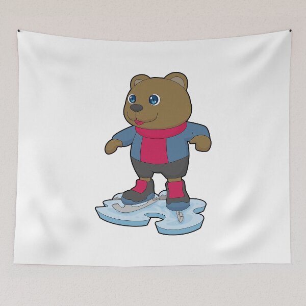 Aperçu de l'œuvre Bear Ice skating Ice skates créée et vendue par Snabdesign84.