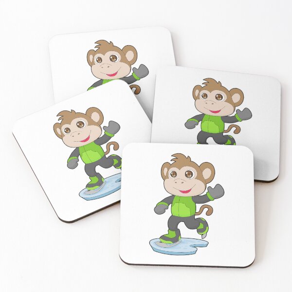 Aperçu de l'œuvre Monkey Ice skating Ice skates créée et vendue par Snabdesign84.