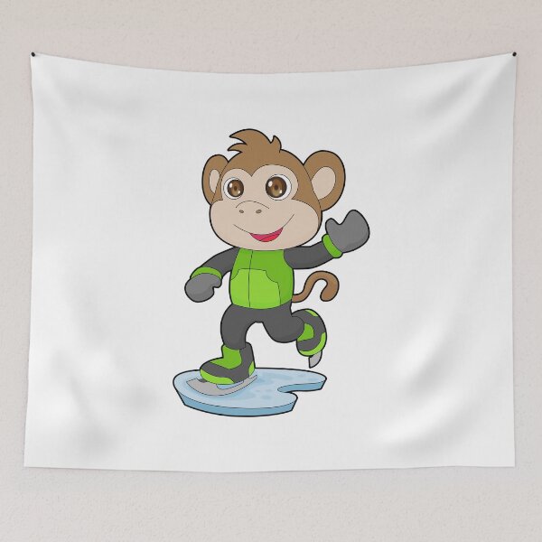 Aperçu de l'œuvre Monkey Ice skating Ice skates créée et vendue par Snabdesign84.