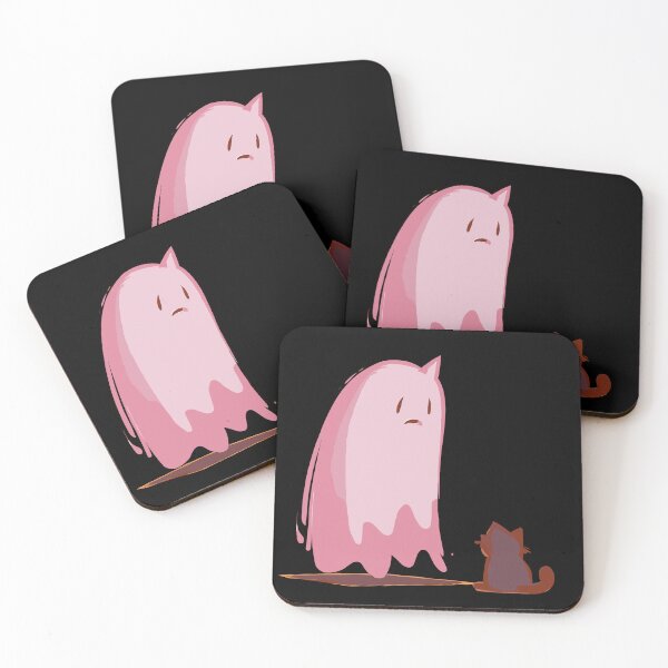 Item preview, Pink sad ghost and cat designed and sold by TomFrontierArt.