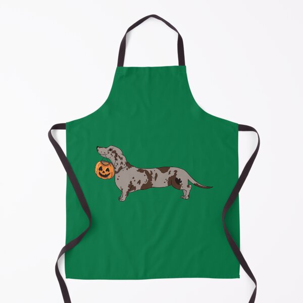 Item preview, Jack Halloween dachshund grey dot ghost on green designed and sold by Itsdomd.