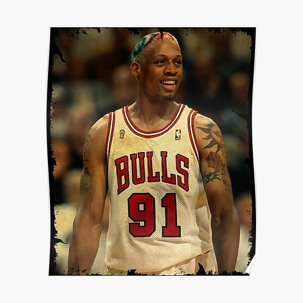 SAN ANTONIO SPURS DENNIS RODMAN VINTAGE 90s CHAMPION NBA