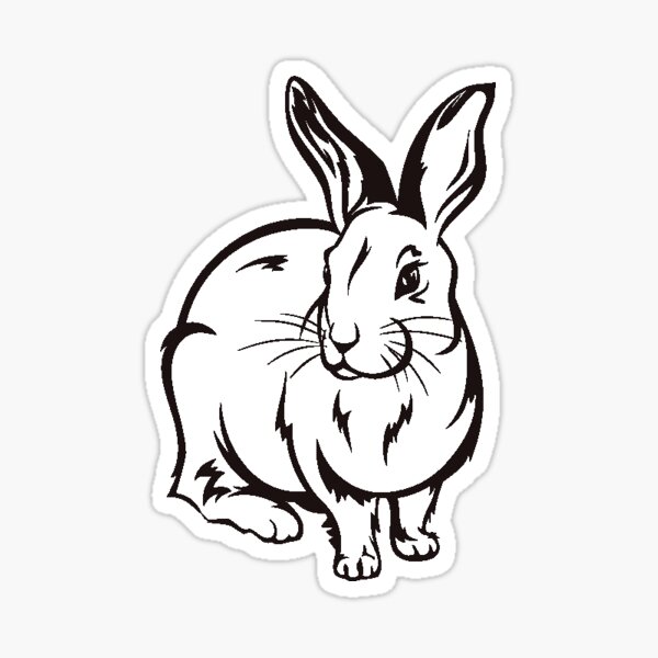 Cute Little Bunny Rabbit Sticker For Sale By Thestash Redbubble