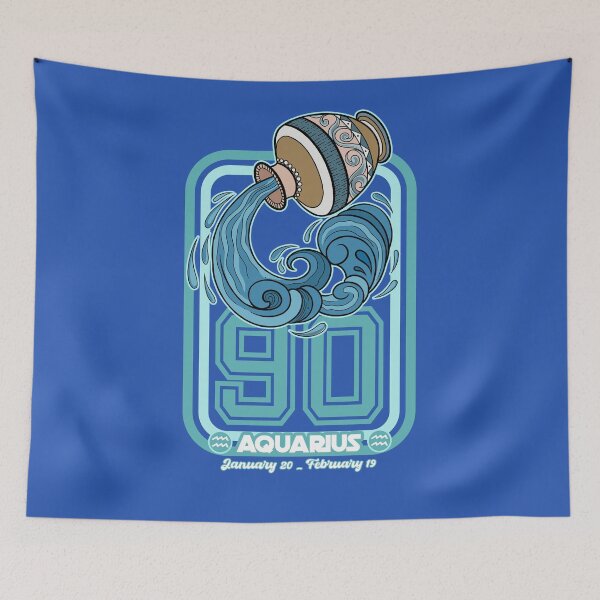Item preview, Aquarius Born in 1990 Zodiac star sign horoscop designed and sold by PURPLERAIN99.