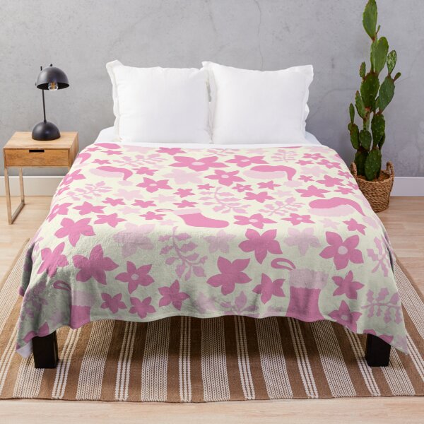 Item preview, Pastel Pink Boho Christmas Cabincore Floral Pattern designed and sold by blomastudios.