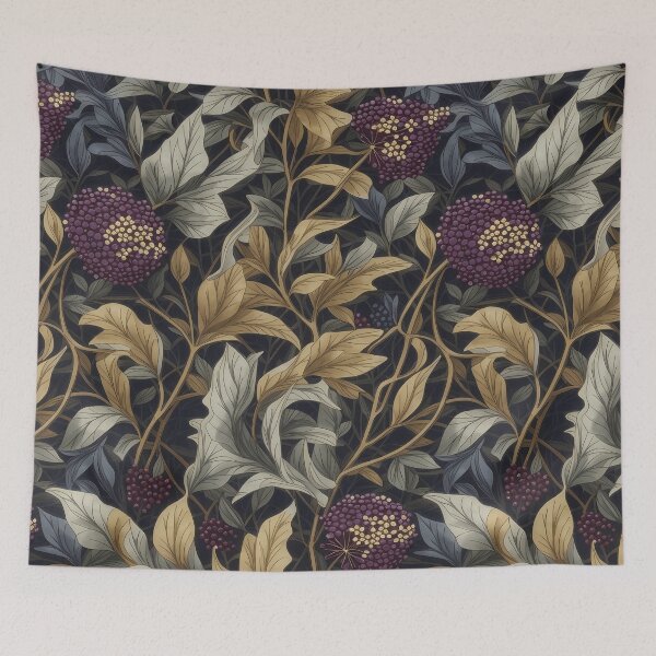 Item preview, Majestic Beautyberry pattern, William Morris Style designed and sold by NouveauEra.