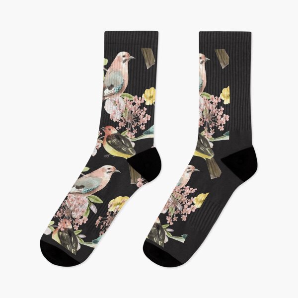 Item preview, Butcherbird and flowers  designed and sold by upupupshop.