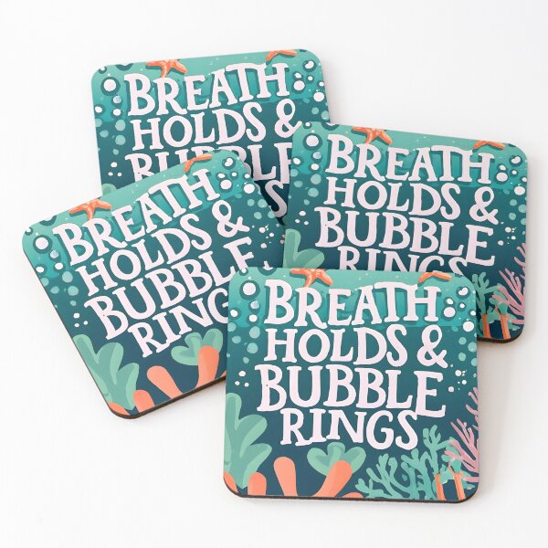 Item preview, Breath Holds and Bubble Rings | Ocean Poster Design designed and sold by MildOrangeStore.