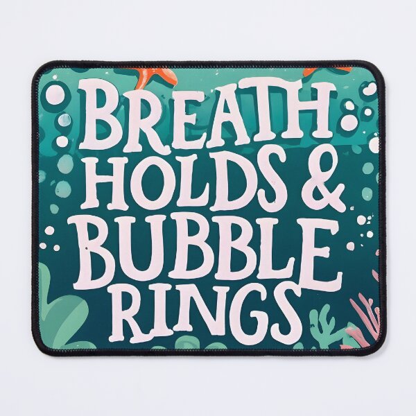 Item preview, Breath Holds and Bubble Rings | Ocean Poster Design designed and sold by MildOrangeStore.