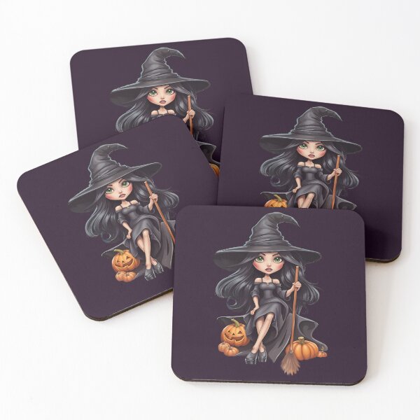 Item preview, cute and fun halloween witch designed and sold by Kamoufleur.